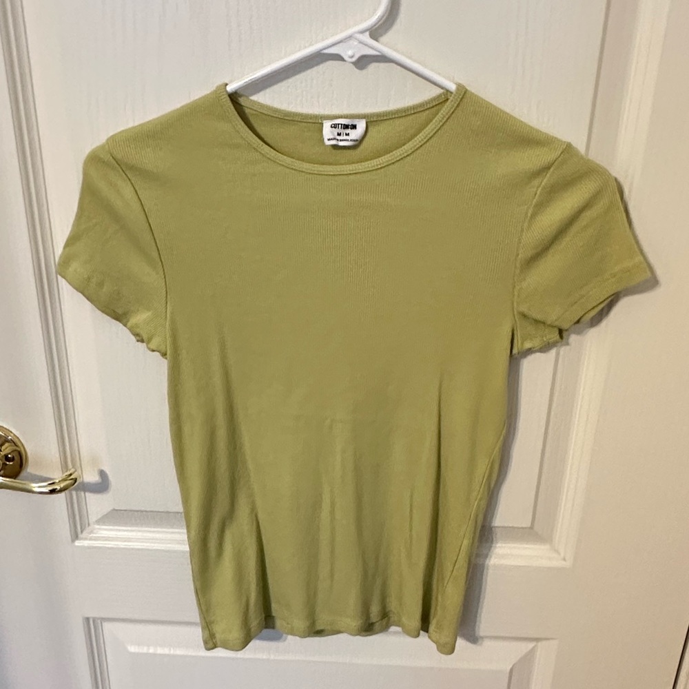 COTTON ON THE ORGANIC RIB CREW SHORT SLEEVE TEE (MEDIUM) (WOMENS)